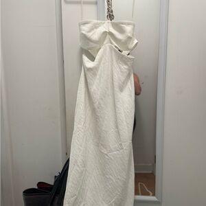Zara White Strapless Dress